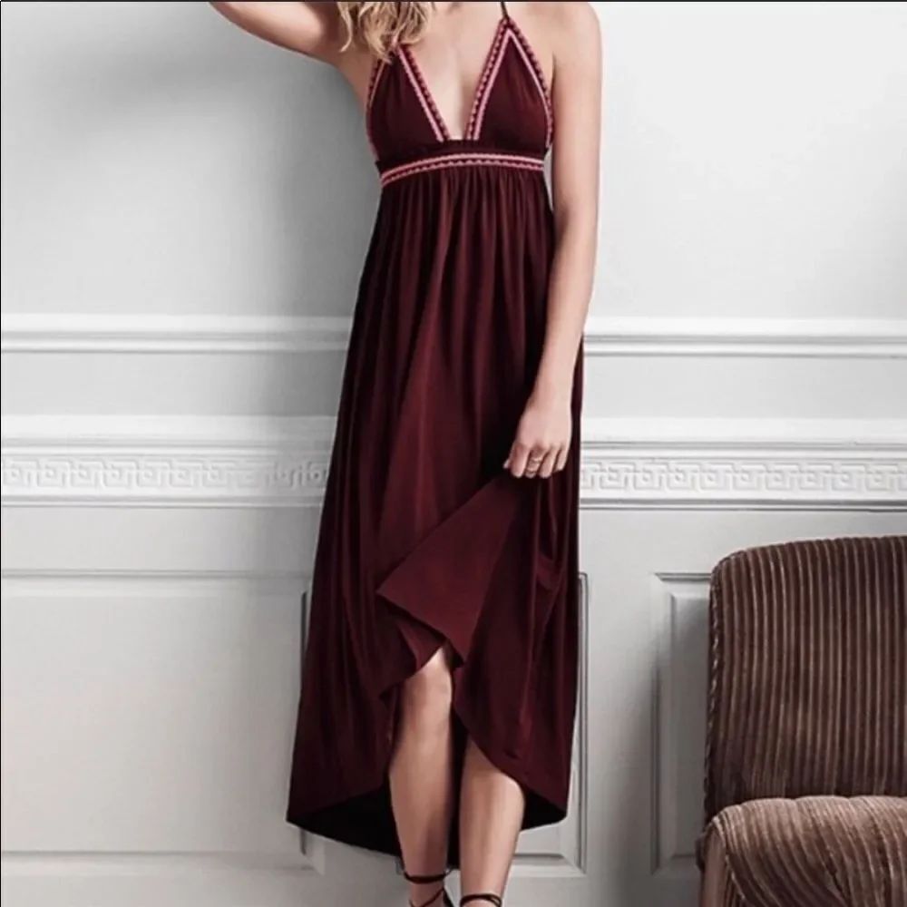 EXPRESS | Triangle Halter High Low Maxi Dress S